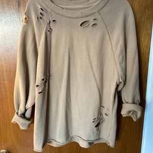 Distressed Oversized Crewneck